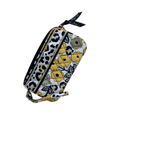 Vera Bradley Zip Wallet Women's Floral Yellow Black White - Picture 5 of 5